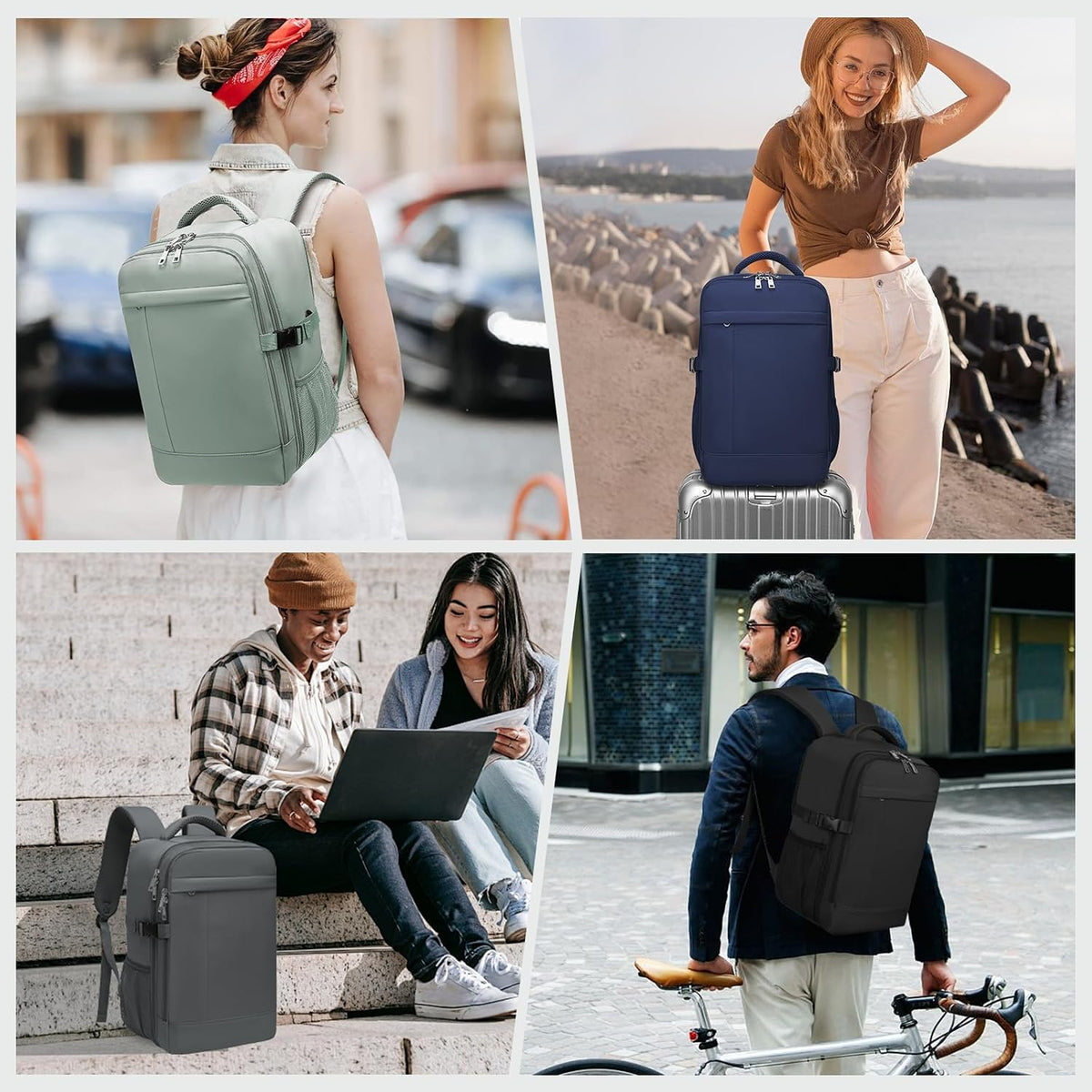 Lossga Airplane Cabin Travel Backpack 40 x 20 x 25 for Ryanair Travel Backpacks Small Hand Luggage Bag Suitcase Cabin with Anti-theft Pocket